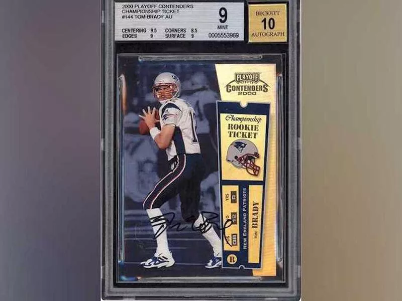 Tom Brady 2000 Playoff Contenders Championship Rookie Ticket Autograph card