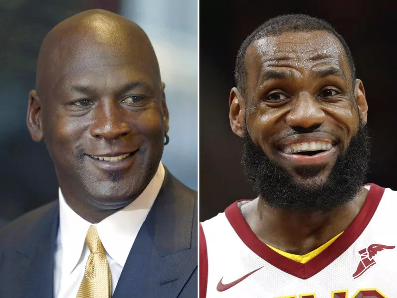 LeBron James and Michael Jordan