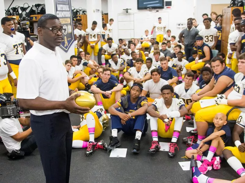 Michael Irvin at St. Thomas Aquinas High School