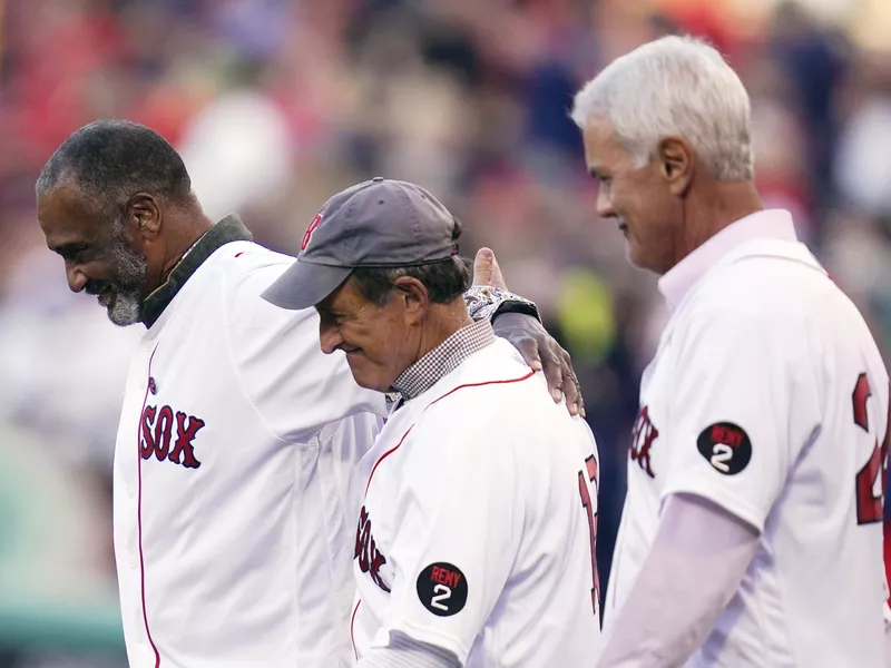 Jim Rice, Fred Lynn and Dwight Evans