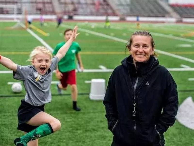 Youth soccer coach Tiffeny Milbrett