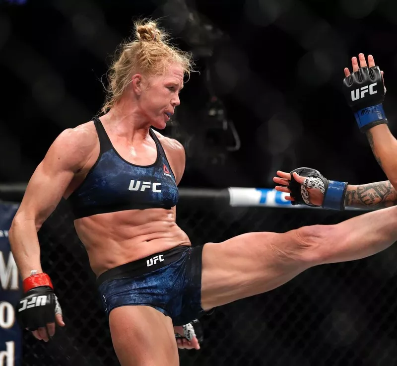 Holly Holm mid-kick