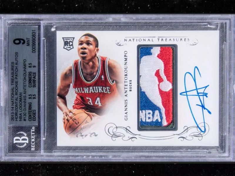 2013-14 Panini National Treasures Logoman Patch Giannis Antetokounmpo