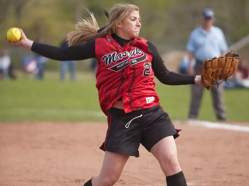 Masuk High pitcher Rachele Fico