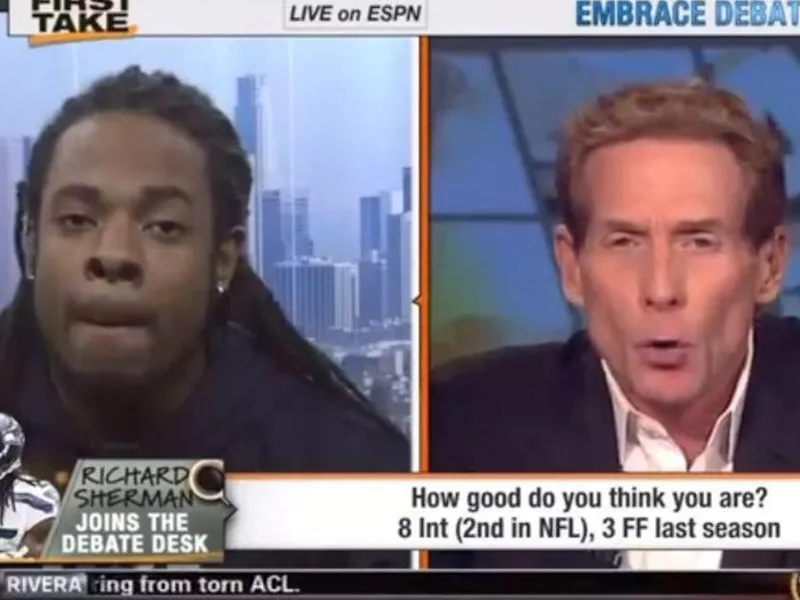 Richard Sherman and Skip Bayless