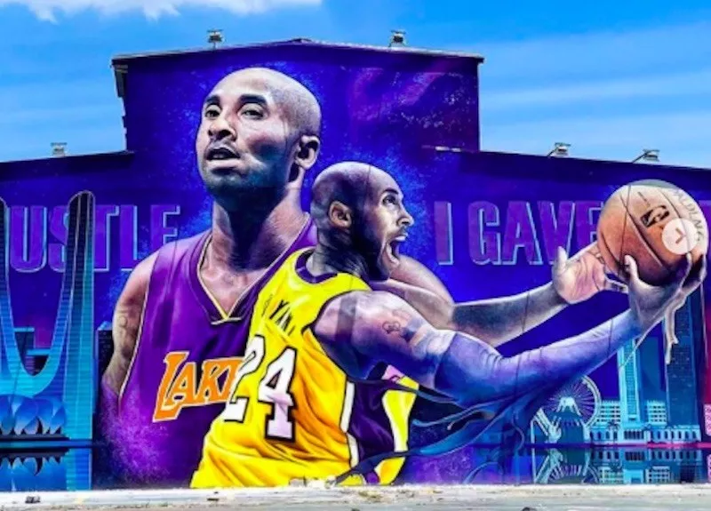 Kobe Bryant mural in China