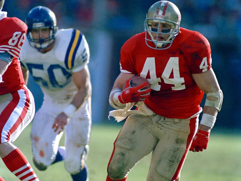 San Francisco 49ers fullback Tom Rathman