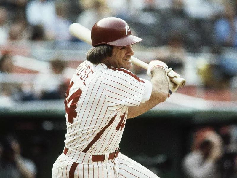 Pete Rose follow through swing