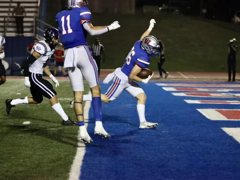 Westlake High football player scores touchdown