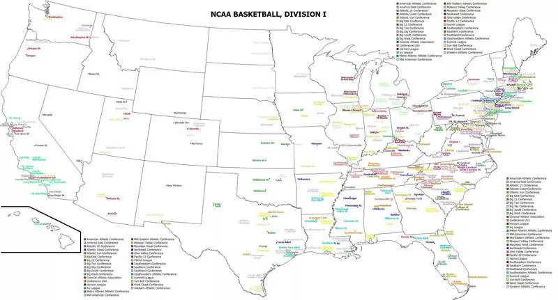 Division I basketball teams