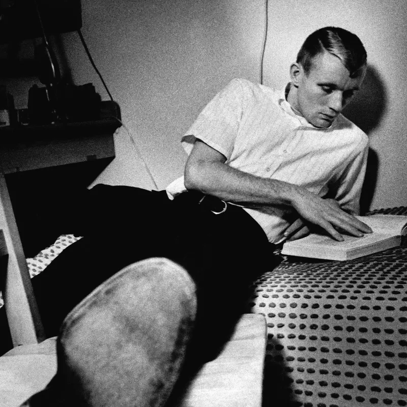 Rick Mount studying