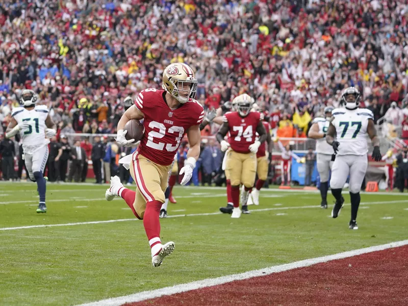 San Francisco 49ers running back Christian McCaffrey