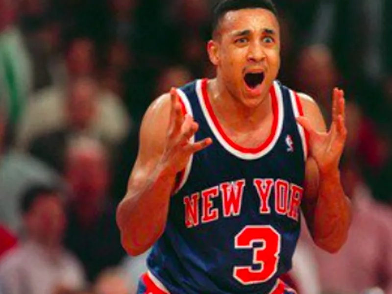 John Starks reacts