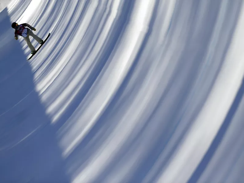 Kelly Clark in action in 2014 Winter Olympics