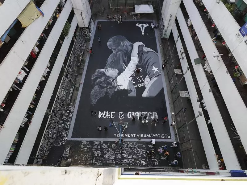 Kobe and Gianna mural in the Phillipines