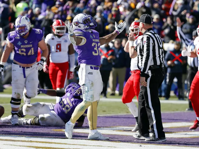 James Madison running back Khalid Abdullah