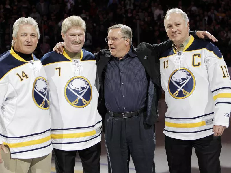 Terry Pegula, Rick Martin, Gilbert Perreault, Rene Robert