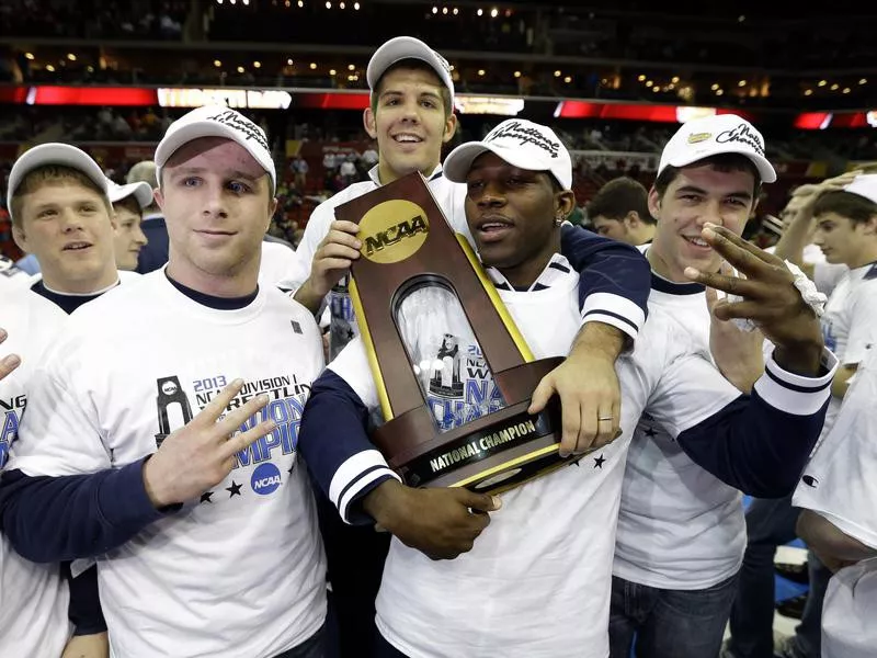 Ed Ruth and Penn State wrestling team