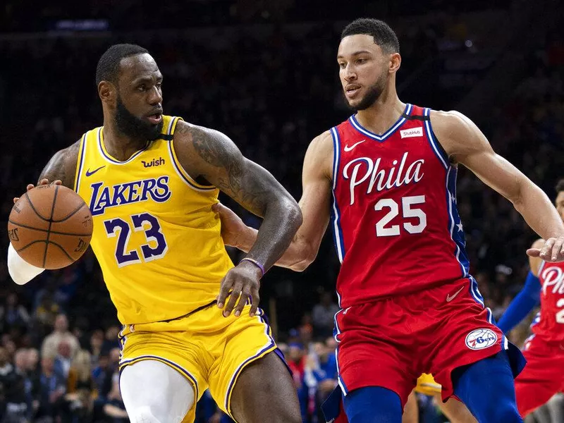 Kobe Bryant and Ben Simmons on Jan. 25, 2020