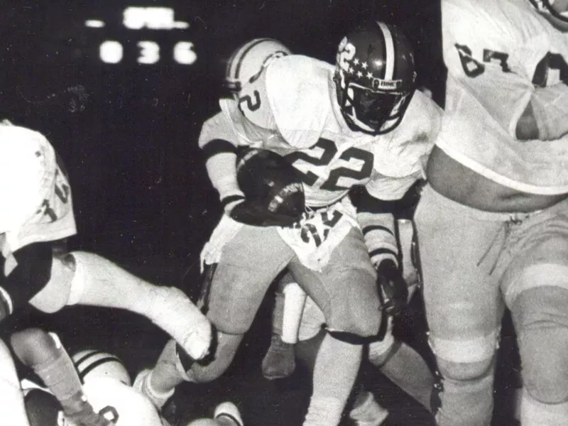 Marcus Dupree running the ball for Philadelphia High School in Philadelphia, Mississippi