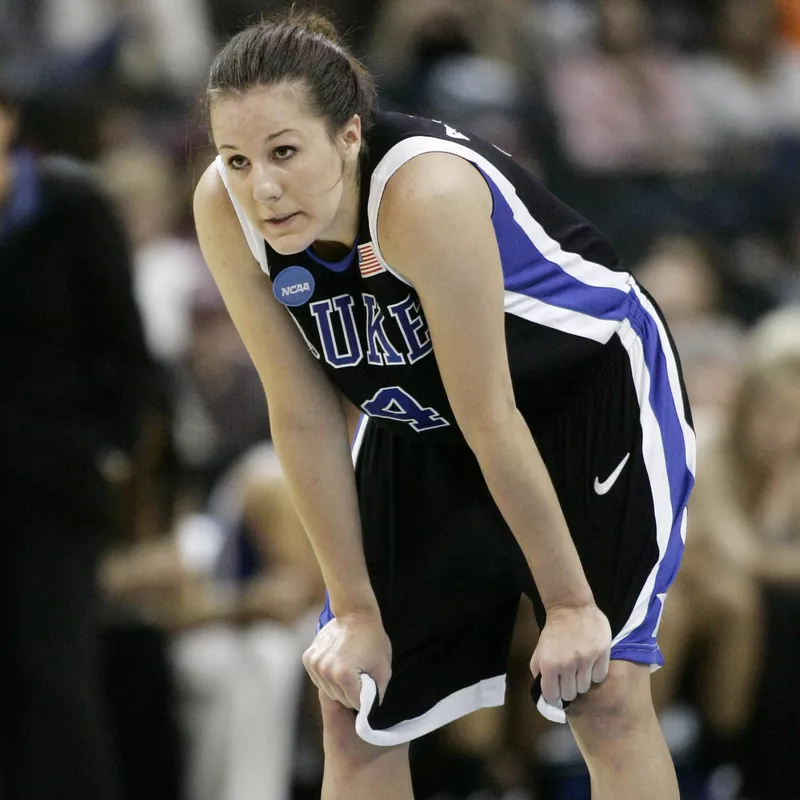 Duke guard Abby Waner looks on