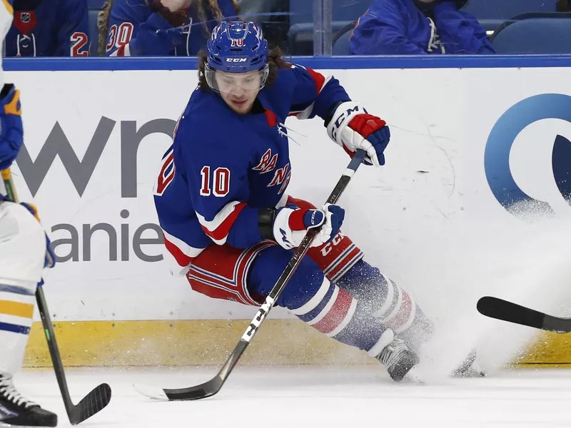 New York Rangers Artemi Panarin skates