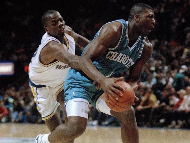 Charlotte Hornets forward Larry Johnson