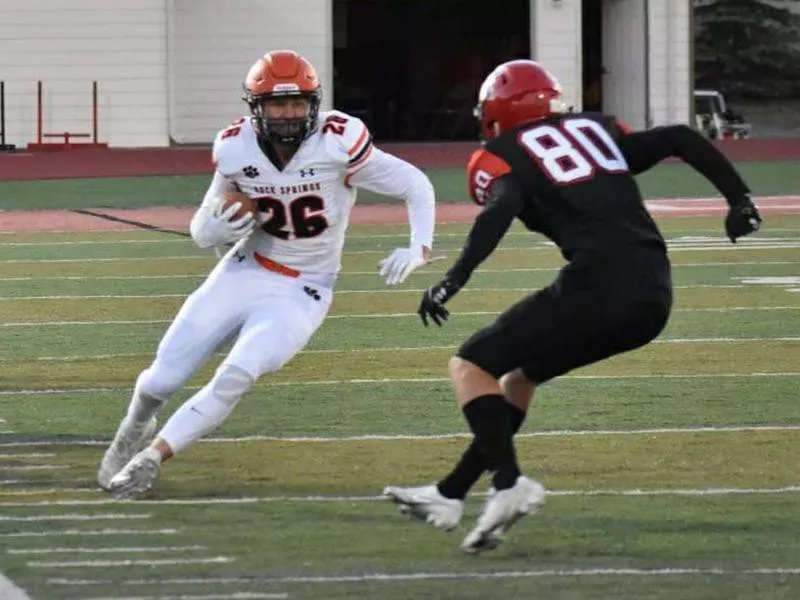 Rock Springs High tight end Isaac Schoenfeld