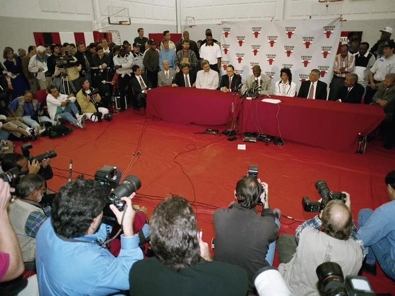 Michael Jordan's retirement news conference