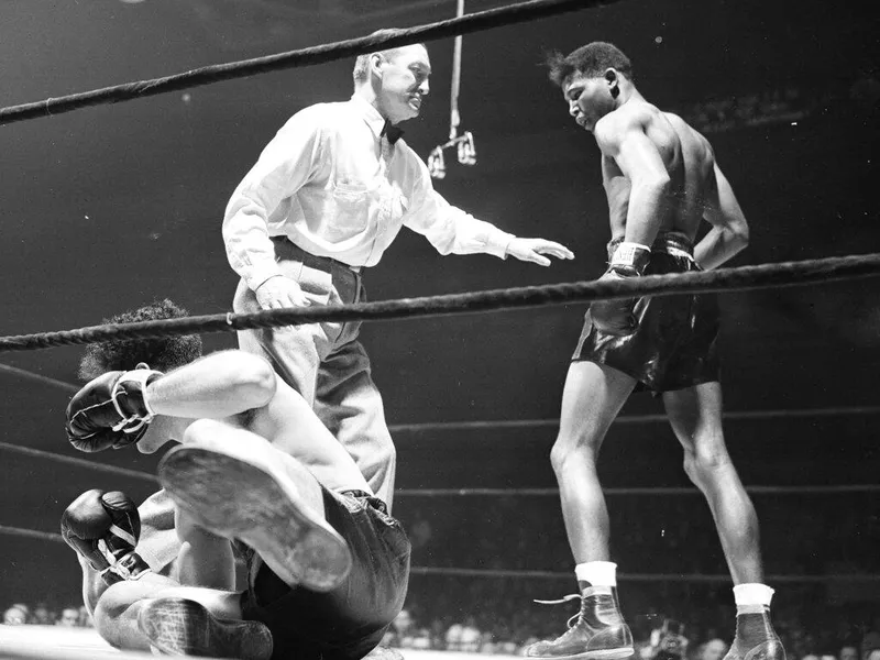 Sugar Ray Robinson and Norman Rubio