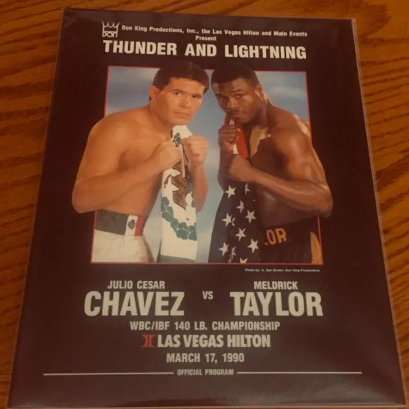 Program of Julio Cesar Chavez and Meldrick Taylor