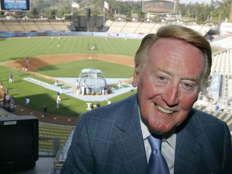 Vin Scully at Dodger Stadium