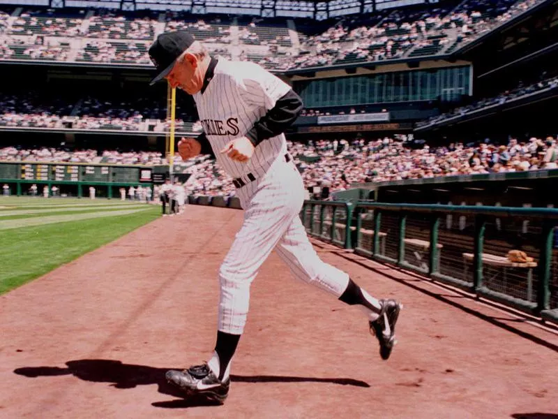 Jim Leyland takes the field