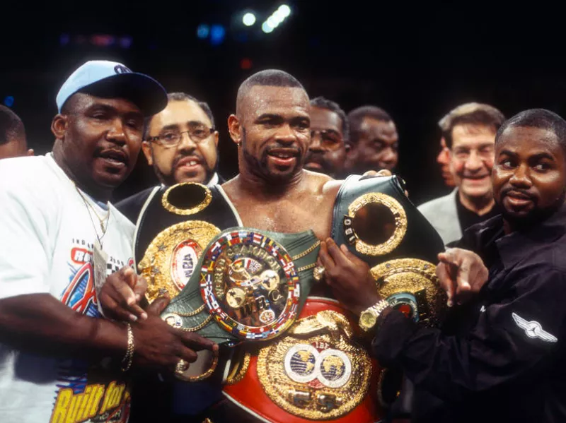 Roy Jones Jr. with belts