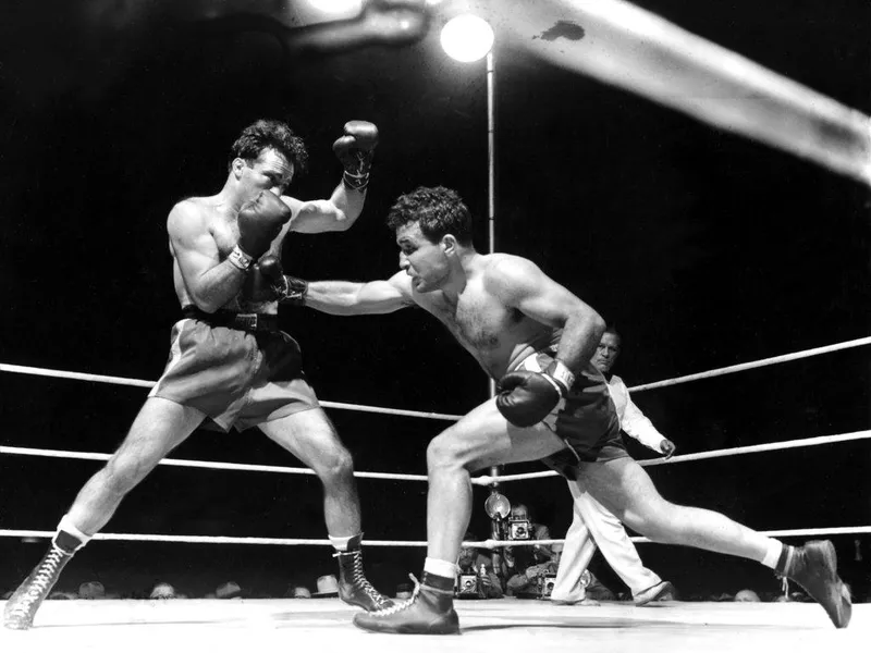 Jake LaMotta and Marcel Cerdan