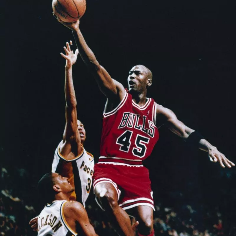 Michael Jordan, Reggie Miller and Mark Jackson