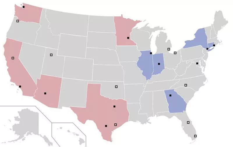 WNBA team map