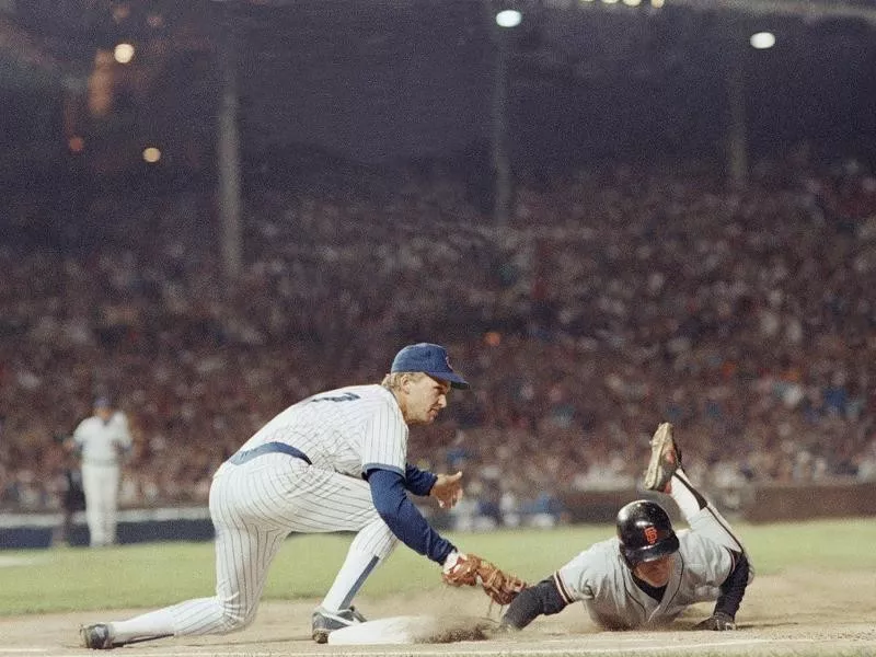 Mark Grace Tags Brett Butler