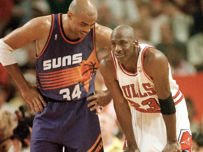 Charles Barkley and Michael Jordan