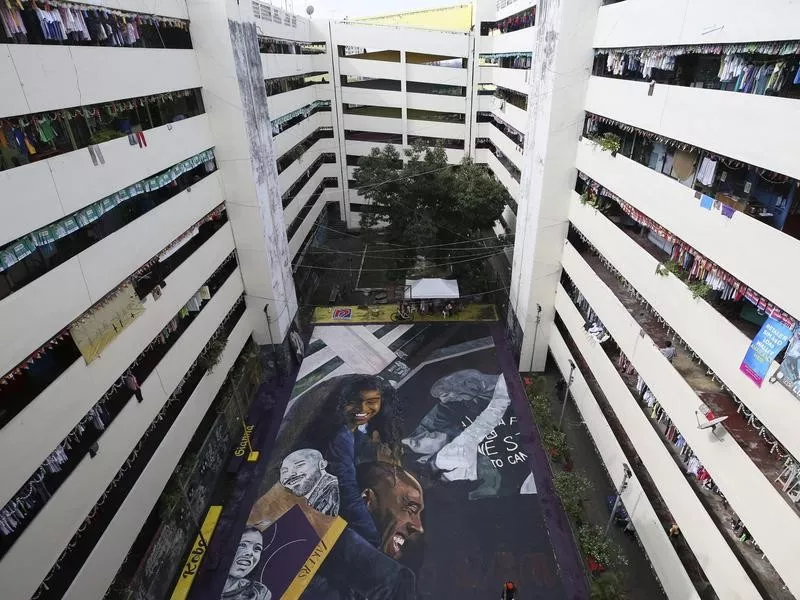 Kobe Bryant and Gianna Bryant mural in Phillipines