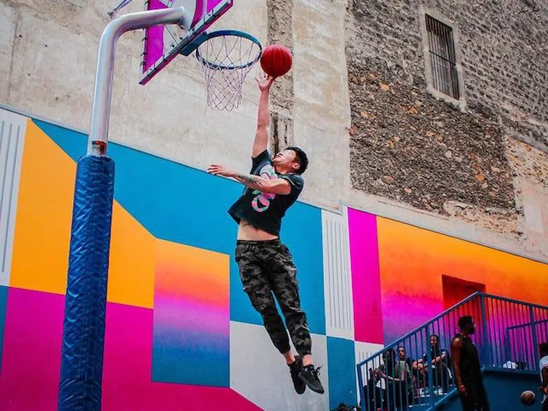 People playing at Pigalle Basketball Court