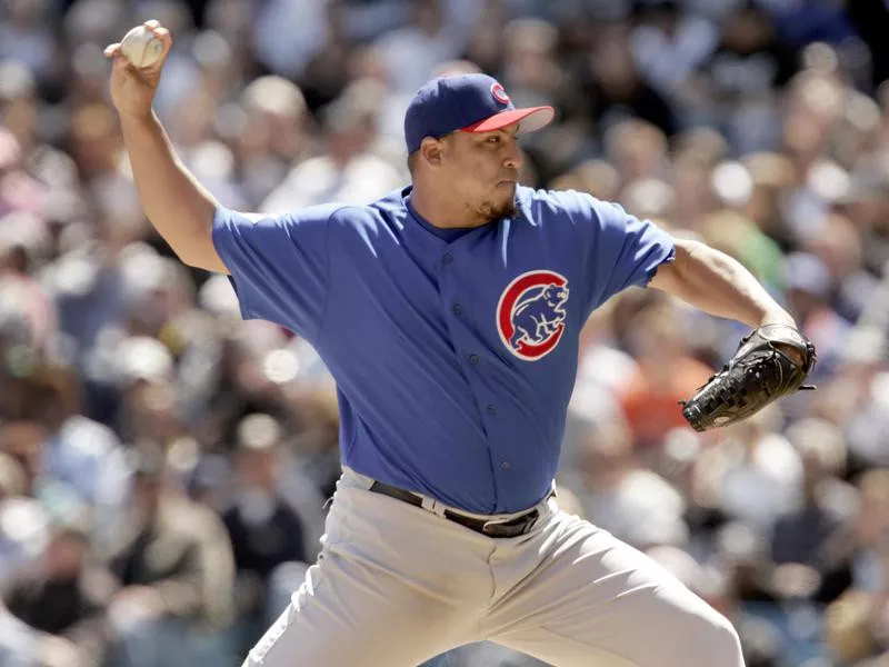 Carlos Zambrano pitches