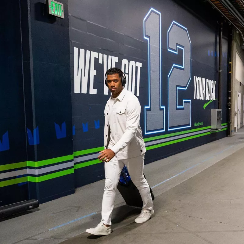 Russell Wilson walking