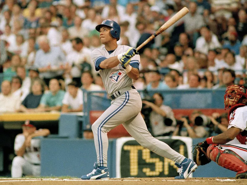 Toronto Blue Jays' Roberto Alomar hits two run homerun