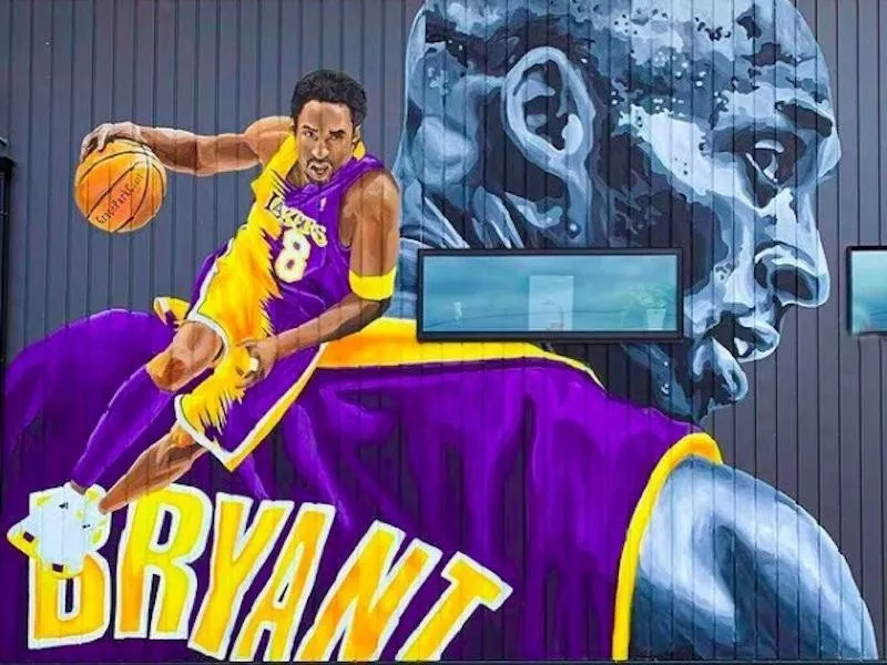 Kobe Bryant mural in Toyokawa, Japan