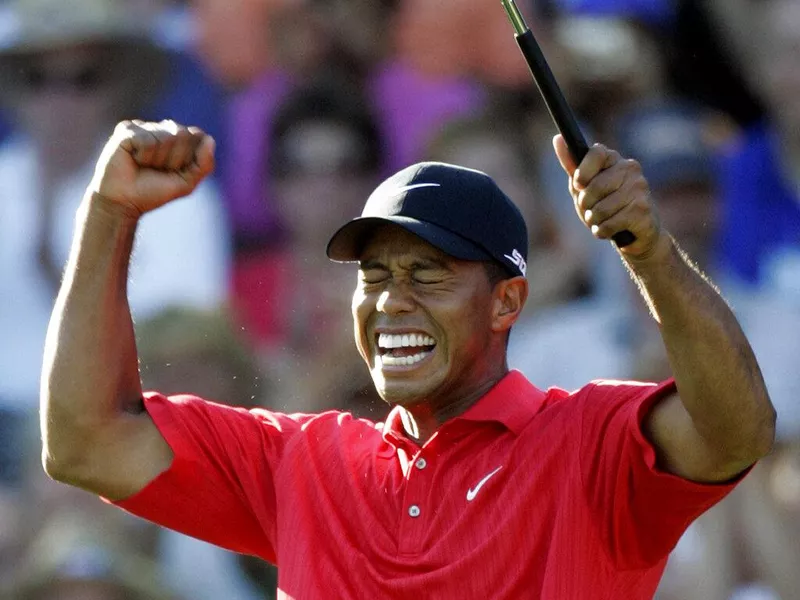 Woods winning 2006 pga championship