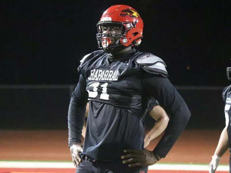 Chaparral High defensive tackle Anthony Lucas