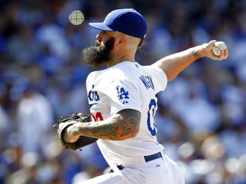 Los Angeles Dodgers relief pitcher Brian Wilson