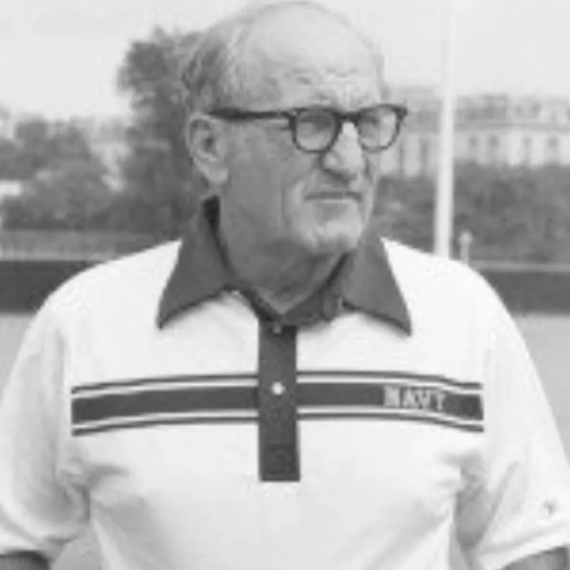 Steve Belichick poses in Naval Academy polo