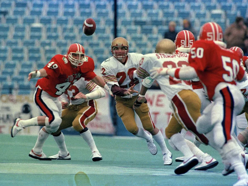 Doug Flutie launches pass